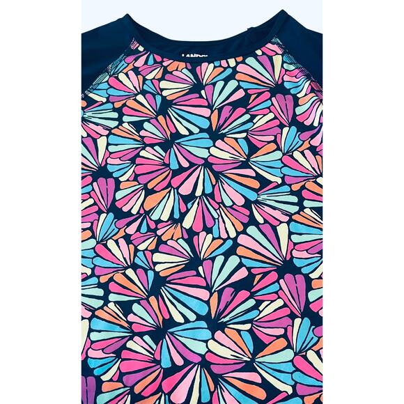 LANDS’ END LONG SLV CREW NECK PULL- OVER TOP, WOMENS, XL, NAVY BLUE-MULTICOLORS - Picture 7 of 11